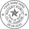 Texas Notary Seal. Xstamper brand Round Texas Notary Stamp. Self-inking Round Notary Stamp Fast Shipping