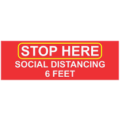 BA-CV1007D - <font color=red><B>CV-1007D<BR>Socal Distancing<BR>Floor Decal</font>