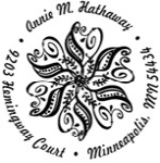 CS-50008 - Custom Paisley<BR>Address Stamp