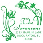 CS-50026 - Custom Floral<BR>Address Stamp