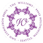 CS-50042 - Custom Monogram<BR>Address Stamp