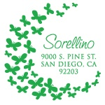 CS-50046 - Custom Butterfly<BR>Address Stamp