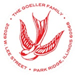 CS-50054 - Custom Bird<BR>Address Stamp