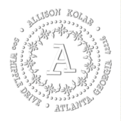 CE-50022 - Custom Monogram<BR>Address Embosser