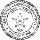 Hand Held Texas Landscape Architect Seal Embosser.