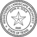 Texas Landscape Architect Self-inking Xstamper