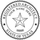 Texas Registered Architect<BR>Pre-Inked Xstamper