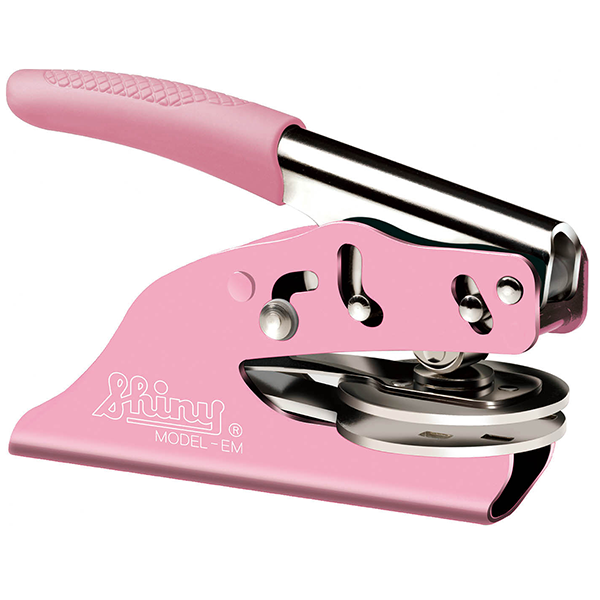 Pink Shiny EZ-EM Notary Pocket Seal,pink hand held pocket embosser,pink embosser,pink pocket embosser. Pink Notary Pocket embossers