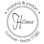 R542-MG2 Self-Inking Monogram Address Stamp