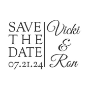 N53-MG37 - N53-MG37 Pre-Inked Save the Date Stamp