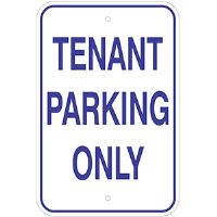 Aluminum Tenant Parking Sign