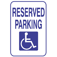 Aluminum Handicap Parking Sign