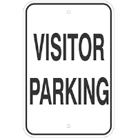 Aluminum Visitor Parking Sign. 12"w x 18"H