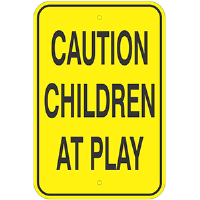 12"x 18" Aluminum CAUTION CHILDREN AT PLAY sign