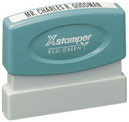 Custom Pre Inked Stamps customized with your custom text, logo or artwork. Fast shipping.