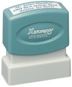 Xstamper N10 Custom Pre-Inked Stamp 1/2" x 1-5/8"This size stamp is good for bank endorsement stamp,
larger address rubber stamps, message rubber stamps. Hand stamp, self-inking rubber stamp