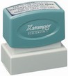 Custom Pre Inked rubber stamp with your custom text and logo. Pre-Inked Custom self-inking Stamp, size 1" x 2" This size stamp is good for bank endorsement stamp, larger address stamps, logo stamp, signature stamp or message stamps.